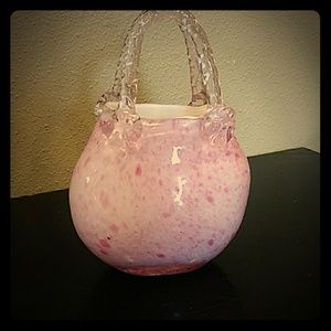 Glass pink purse